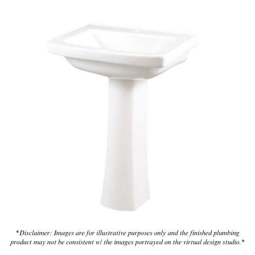 Upgrade to Gerber Blaze Pedestal Sink in Powder Room
