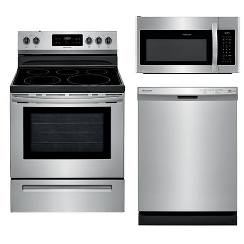Stainless Steel Electric Range, Microwave and Dishwasher