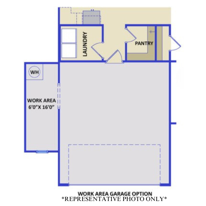 Optional Garage Storage/Work Area