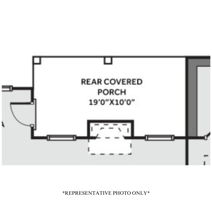 Optional Rear Covered Porch or Deck (lot specific)  - Plan Specific Sizing
