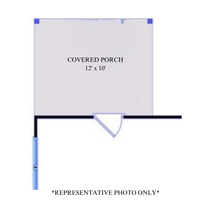 Optional Rear Covered Porch or Deck (lot specific) - 10' x 12'