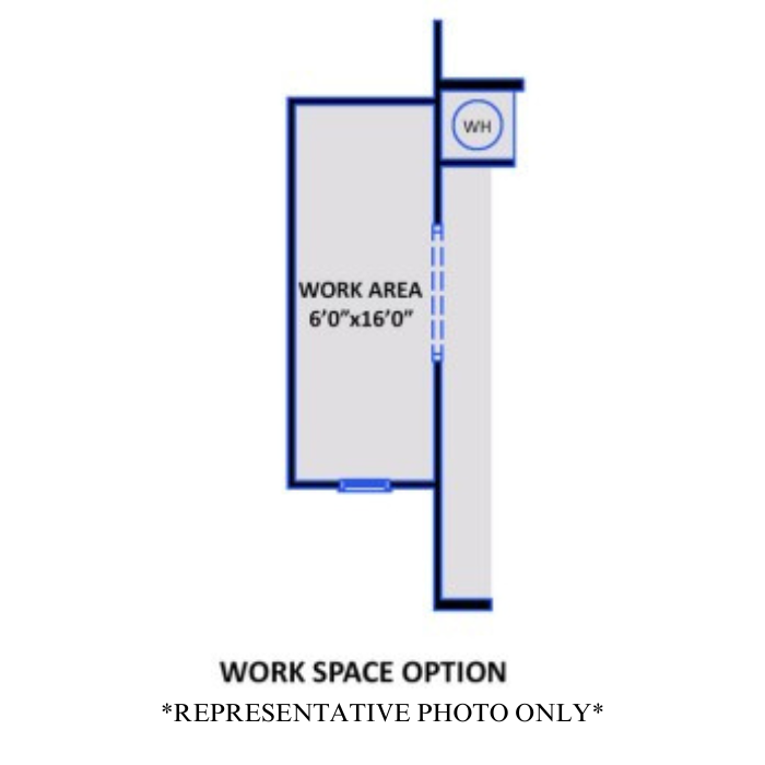Optional Garage Storage/Work Area