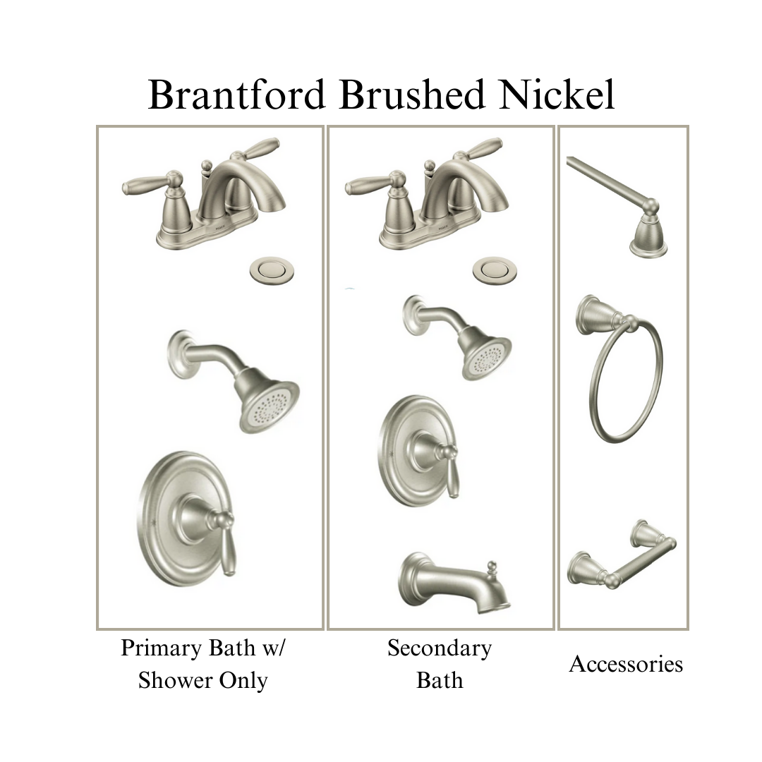 BRANTFORD Brushed Nickel Plumbing Package (Whole House)