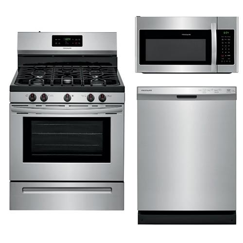 Stainless Steel Gas Range, Microwave and Dishwasher