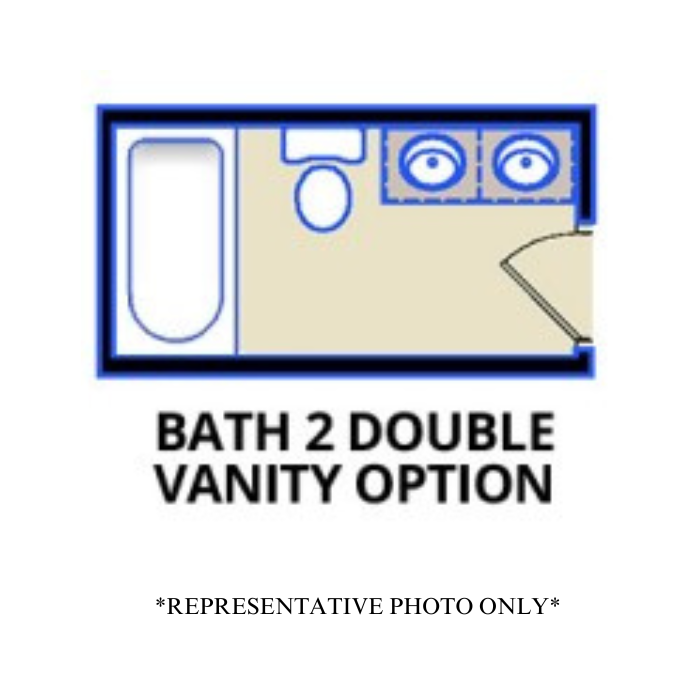 Optional Double Bowl Vanity in Hall Bath