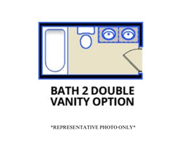 Optional Double Bowl Vanity in Hall Bath