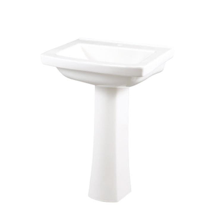 Upgrade to Gerber Blaze Pedestal Sink in Powder Room