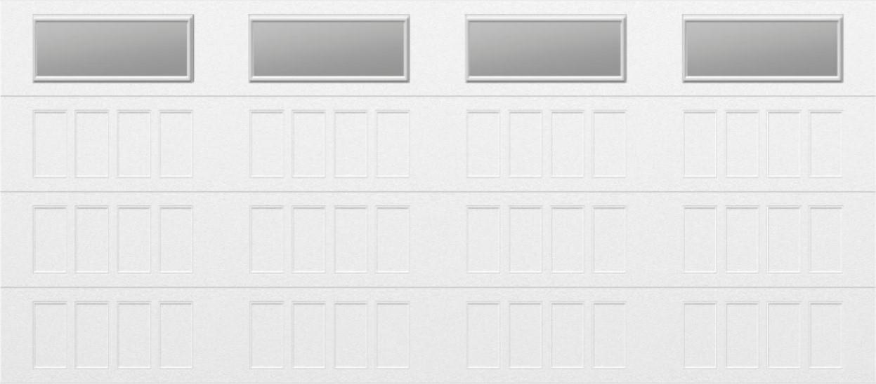 Neighborhood Feature - 2551 Stamped Shaker Garage Door, Clear Glass