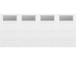 Neighborhood Feature - 2551 Stamped Shaker Garage Door, Clear Glass