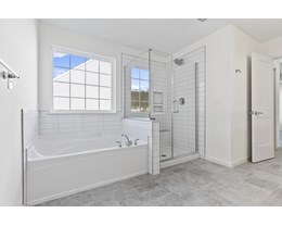 60" Glass & Tile Shower, 1 Half Sidewall, (b1010-b1014) Glass and Finish TBD