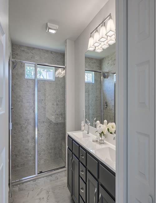 Upgrade Included Shower Door to Brushed Nickel