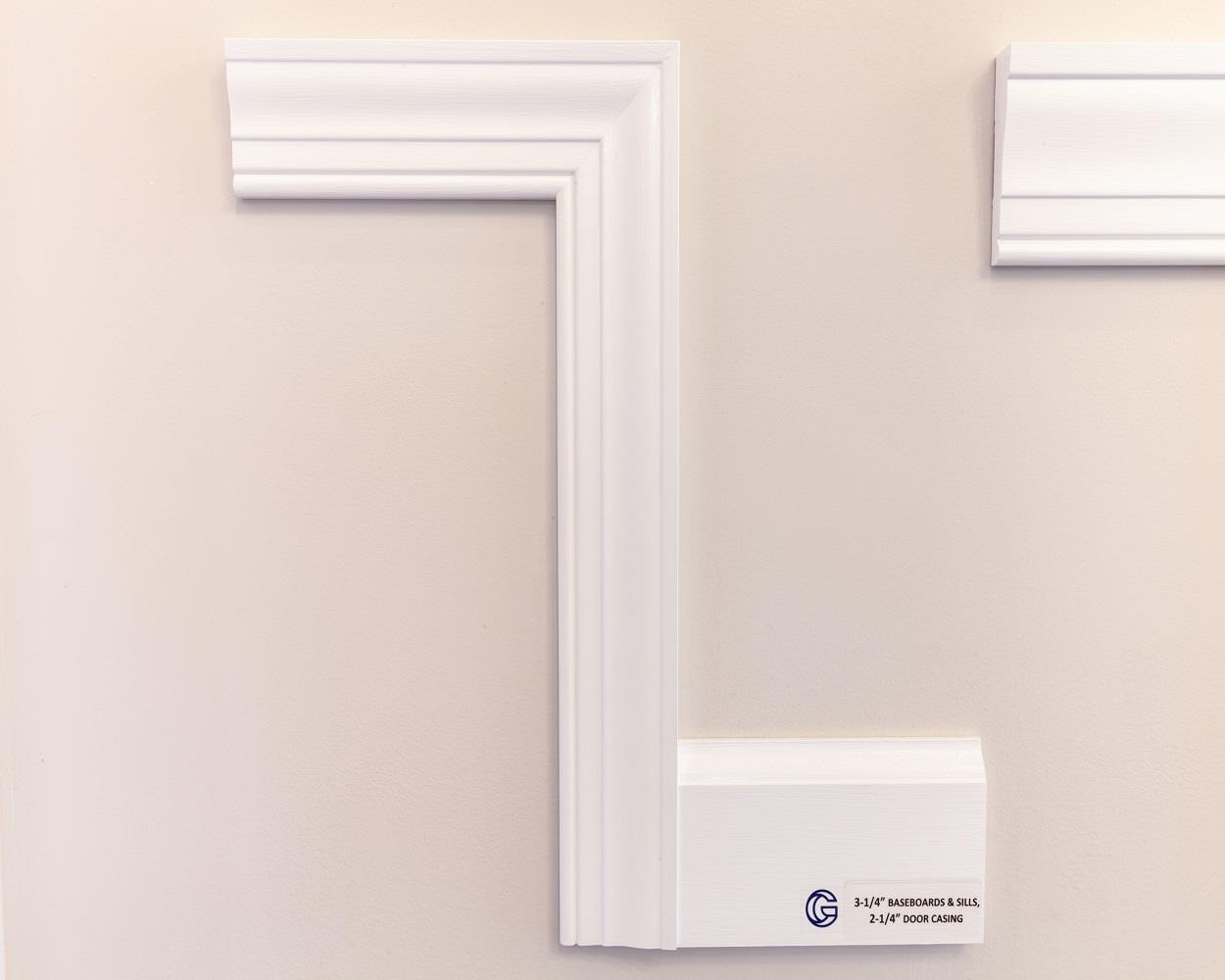 Included Feature - 3-1/4" Base Board & Sills, and 2-1/4" Door Casing