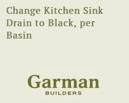 Change Kitchen Sink Drain to Black, per Basin