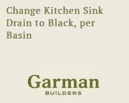 Change Kitchen Sink Drain to Black, per Basin