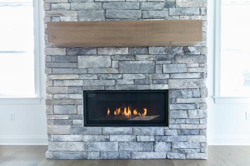 Fireplace fp11s Linear Stone Fireplace, One-Story, Gas
