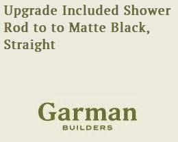 Upgrade Included Shower Rod to to Matte Black, Straight