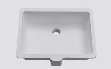 Change Double Oval Basins to Rectangular Basins, HM Solid Surface Top