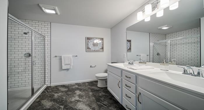 Change 54-72 in Woodmont Vanity to Double Bowl, Tier 01 - Hall Bath