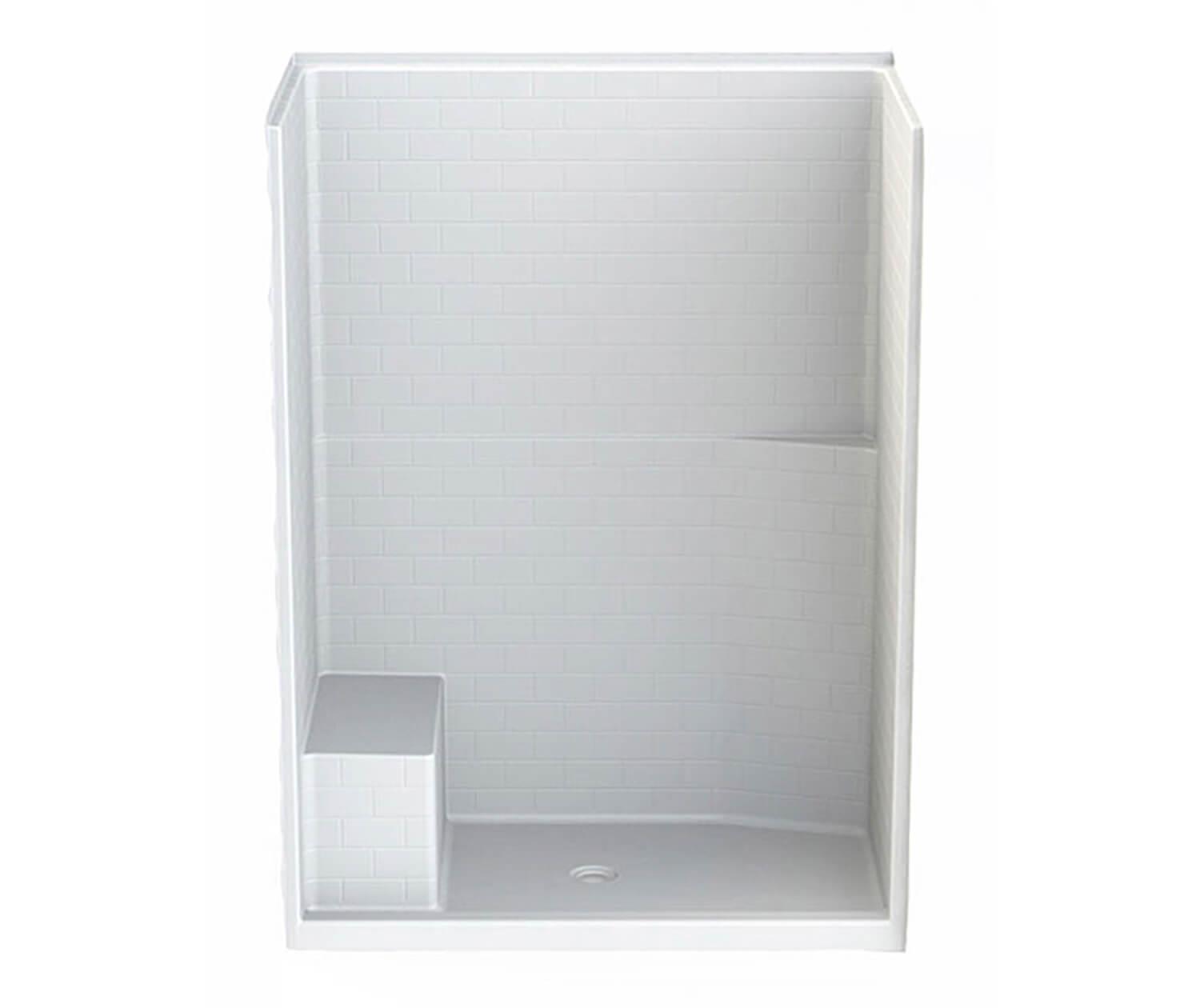 Change Tub / Shower to a 60in Subway Tile Texture Shower with (1) Seat