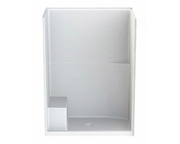 Change Tub / Shower to a 60in Subway Tile Texture Shower with (1) Seat