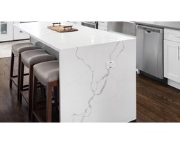 Add Waterfall End to Island per LF of Island Width, T05 Granite or Quartz.