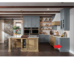 Add Deluxe End Panel to Base Cabinet, Medallion