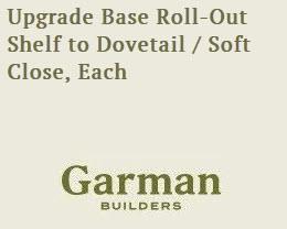 Upgrade Woodmont Base Roll-Out Shelf to Dovetail / Soft Close, Each