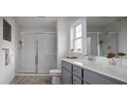 60" Glass & Tile Shower, 2 Full Sidewalls, (b1002) Glass and Finish TBD