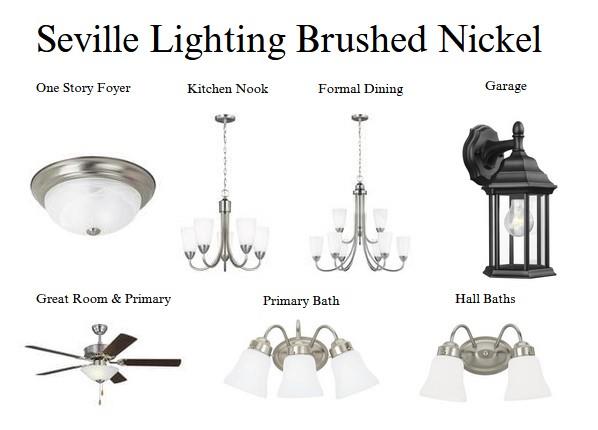 Whole House Lighting Color Selection-Brushed Nickel Standard