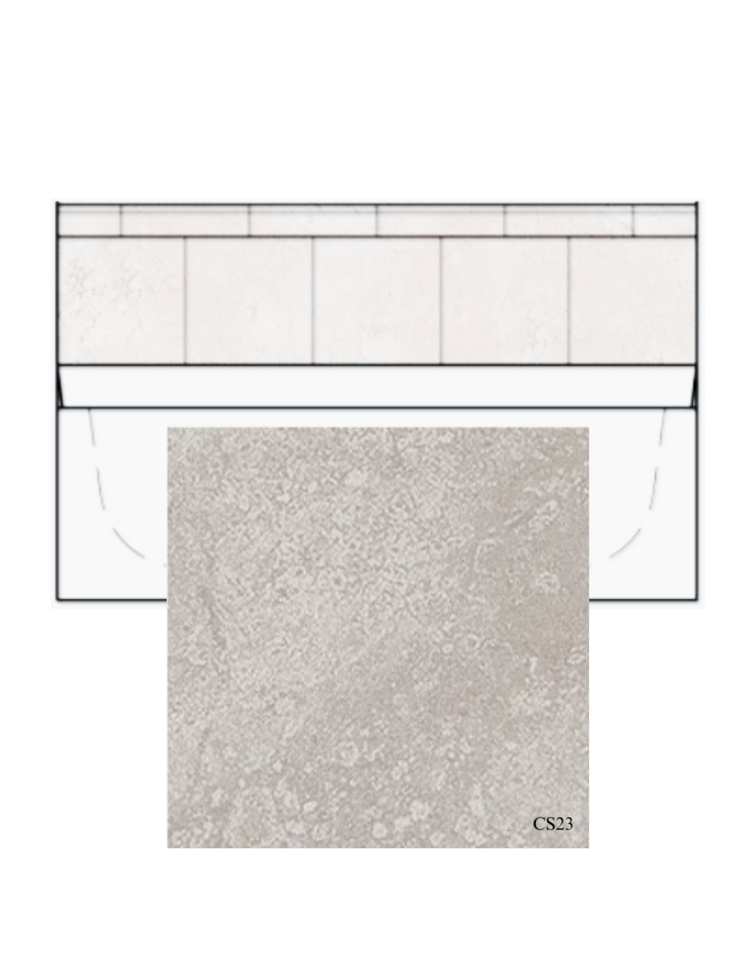 Level 1 Classic Straight Tile Pattern – Garden Tub Surround