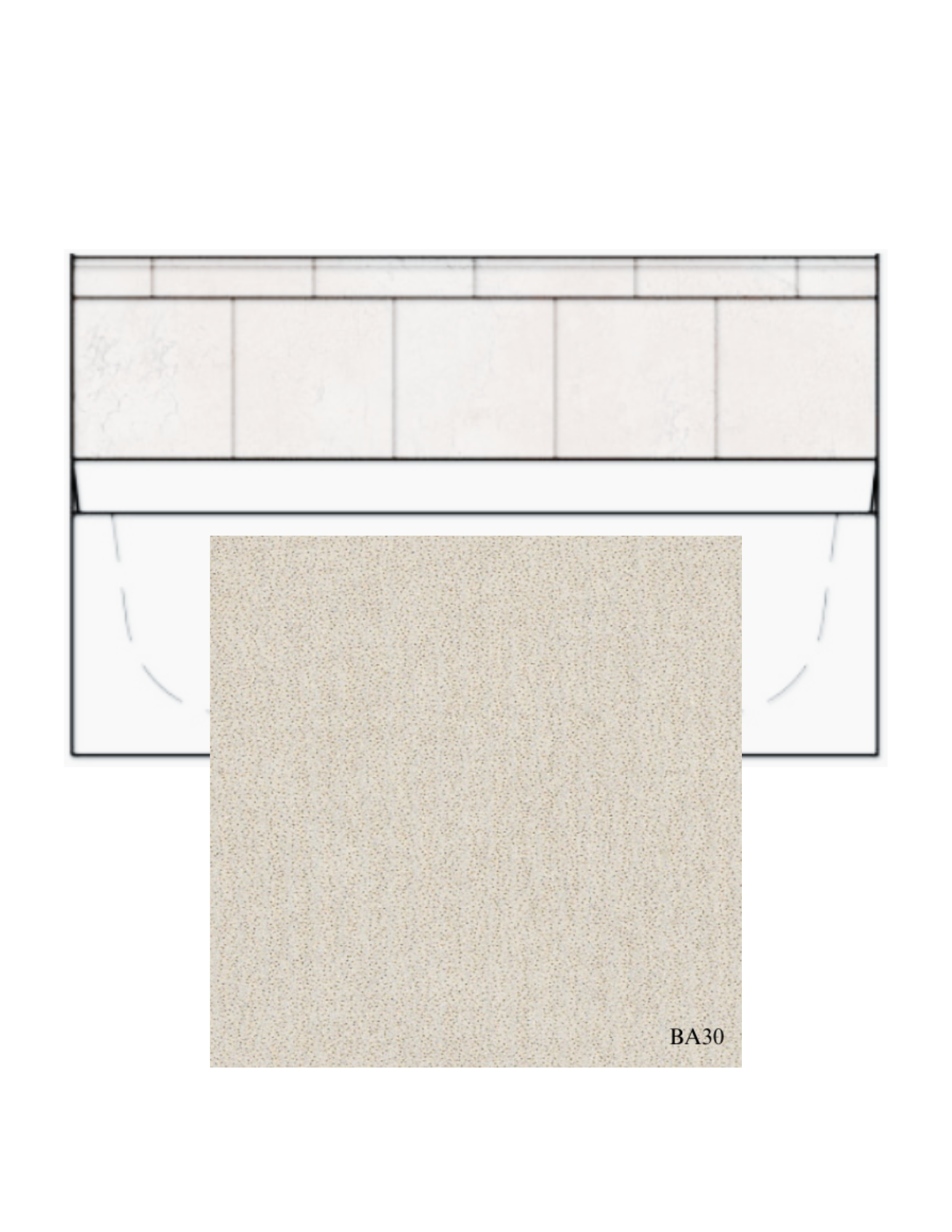 Level 2 Classic Straight Tile Pattern – Garden Tub Surround