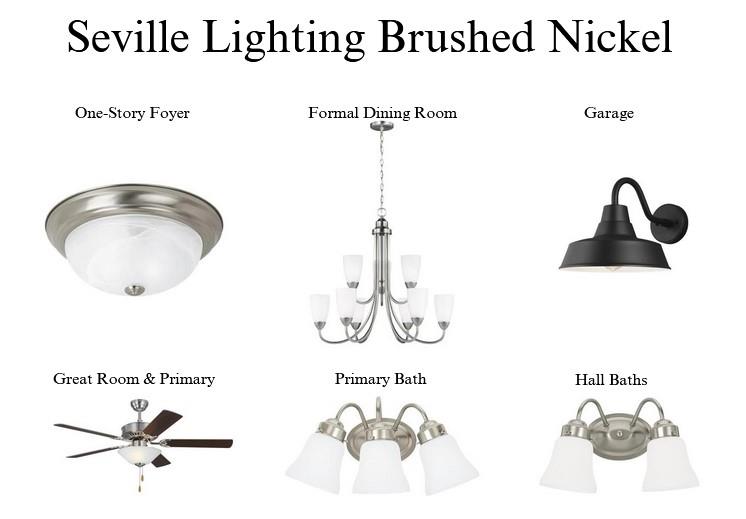 Whole House Lighting Color Selection-Brushed Nickel Standard