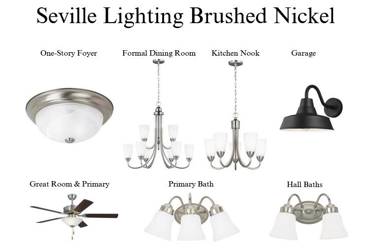 Whole House Lighting Color Selection-Brushed Nickel Standard
