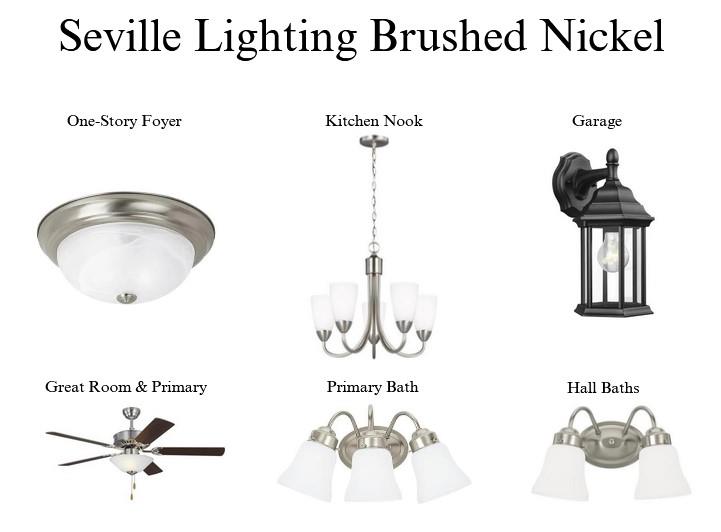 Whole House Lighting Color Selection-Brushed Nickel Standard