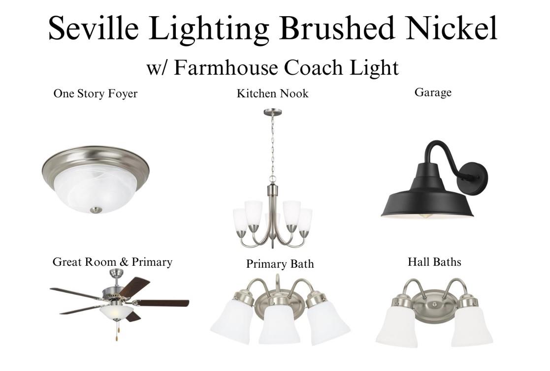 Whole House Lighting Color Selection-Brushed Nickel Standard