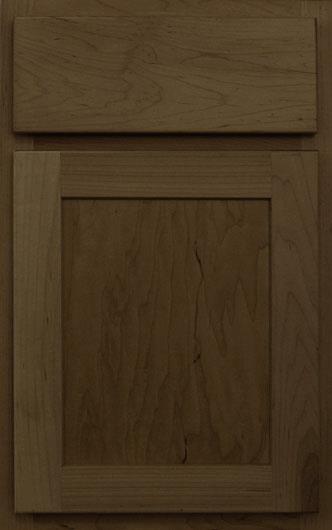 Level 2 Shaker Flat Panel Stained Maple Cabinets - All Baths