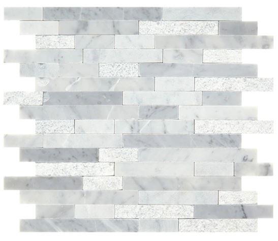 Natural Stone Random Linear Mosaic Tile - Minute Mosaix