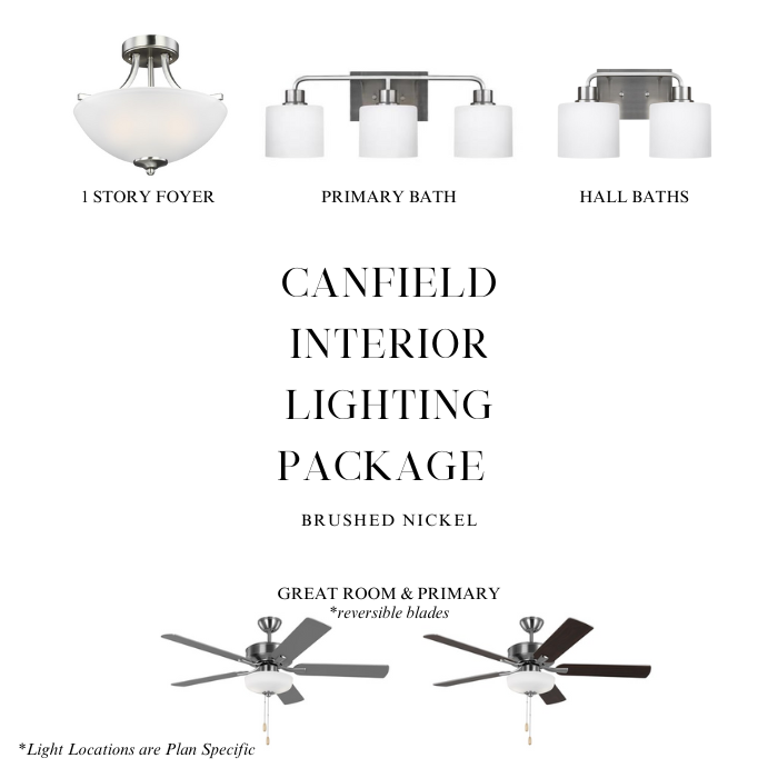 Canfield Lighting Package Brushed Nickel (Whole House)