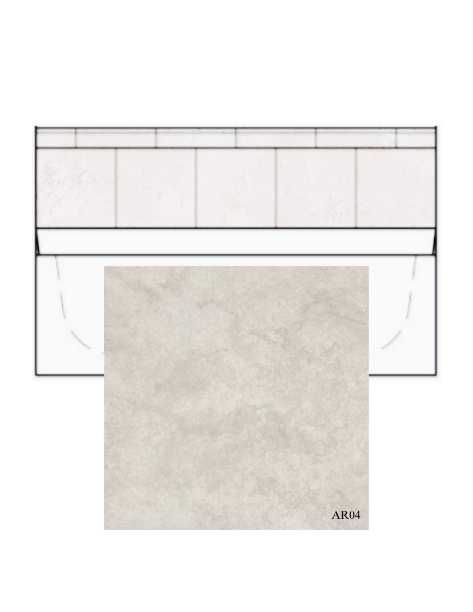 Level 1 Classic Straight Tile Pattern – Garden Tub Surround