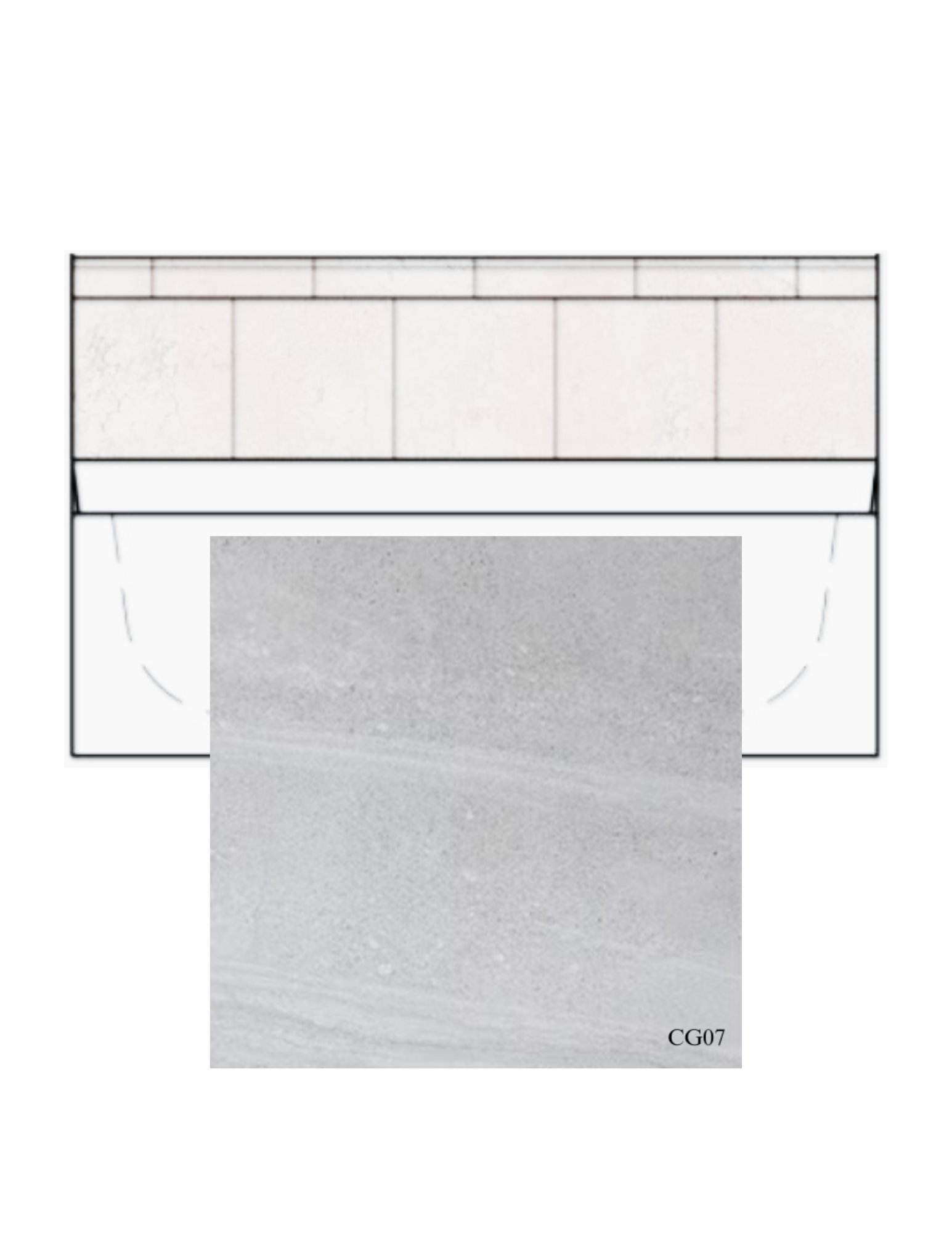 Level 2 Classic Straight Tile Pattern – Garden Tub Surround