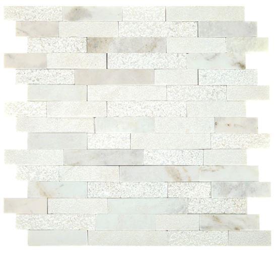 Natural Stone Random Linear Mosaic Tile - Minute Mosaix