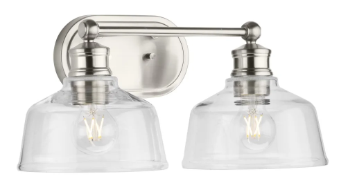 Change a 36" Vanity or Pedestal Light to P300396-___ Singleton 2-Light, Finish TBD