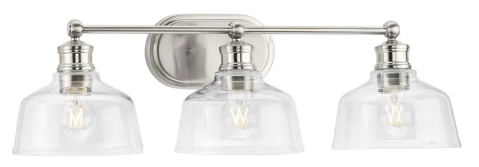Change a 42" to 60" Vanity Light to P300397-___ Singleton 3-Light, Finish TBD