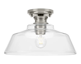 Change 1-Story Foyer Light to P350227-___ Singleton 1 Light Semi-Flush (8ft), Finish TBD
