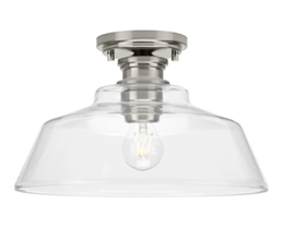 Change a Hallway / Laundry Light to P350227-___ Singleton 1 Light Semi-Flush, Finish TBD