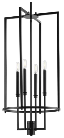Change 2-Story Foyer Light to P500363-___ Elara 4-Light Chandelier Finish TBD
