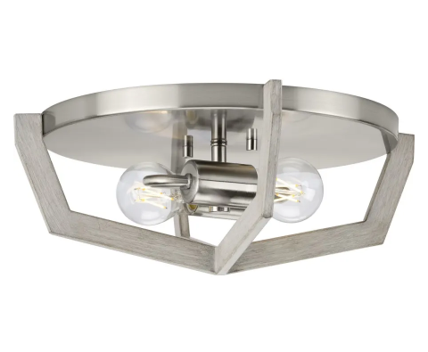 Change 1-Story Foyer Light to P350224-___ Galloway 2 Light Flush, Finish TBD