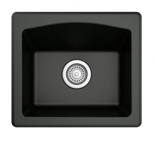 Upgrade Std Stainless Undermount Bar Sink to Arched Single Bowl Quartz, Black