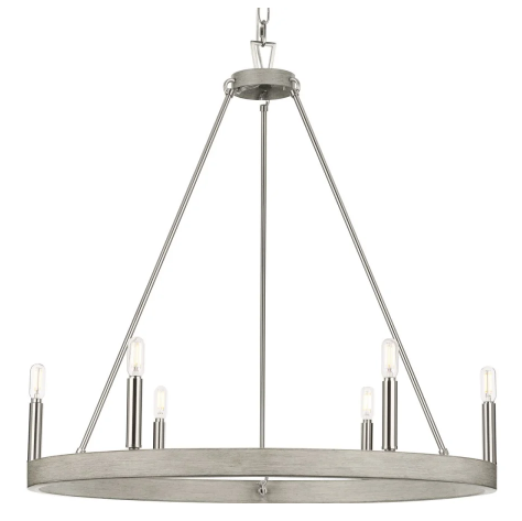 Change Dining Room Light to P400302-___ Galloway 6-Light Chandelier, Finish and Accent TBD