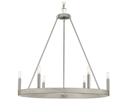 Change Dining Room Light to P400302-___ Galloway 6-Light Chandelier, Finish and Accent TBD